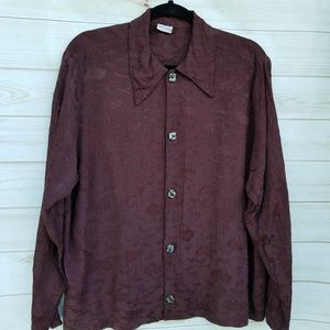 CP Shades blouse/jacket "M" jacquard raisin